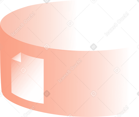 оранжевое изогнутое виртуальное окно в PNG, SVG