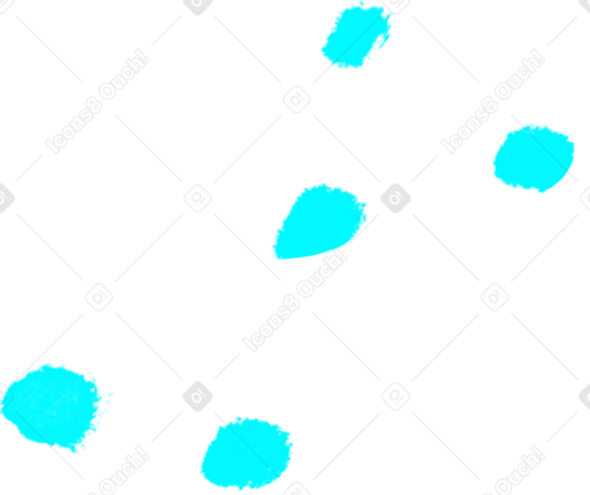 blue five dots Illustration in PNG, SVG