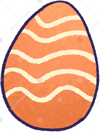 orange easter egg PNG、SVG