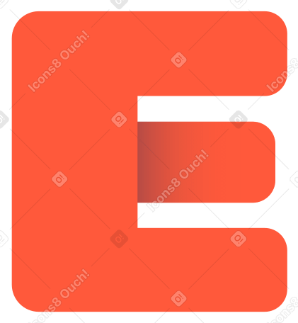 letter e Illustration in PNG, SVG