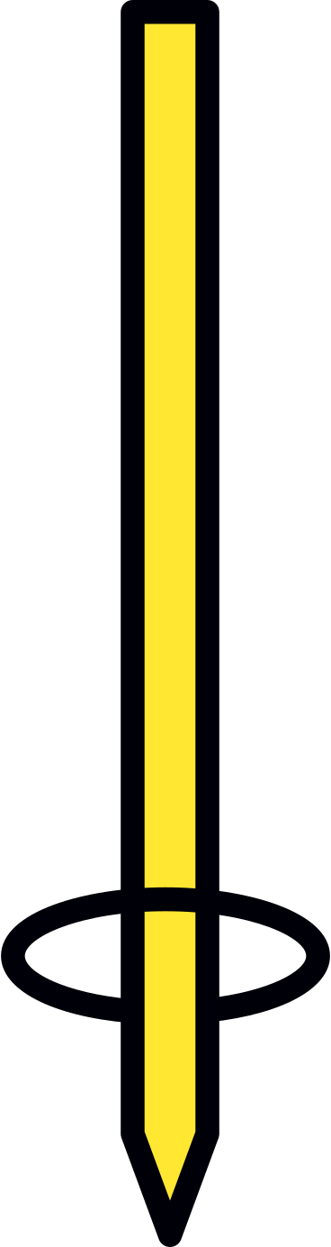 Bastoncino da sci giallo PNG, SVG