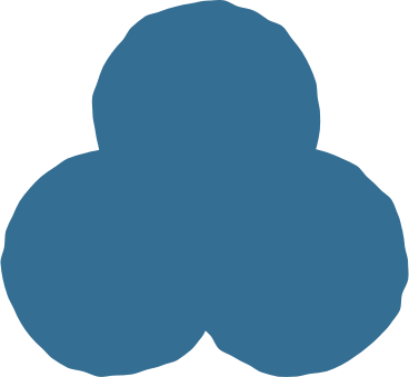 Blue trefoil PNG、SVG