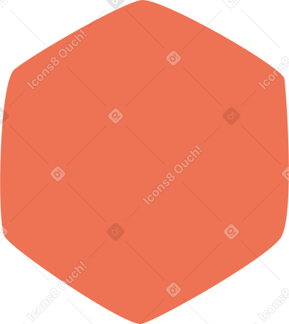 orange hexagon Illustration in PNG, SVG