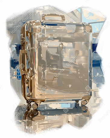 Картина маслом багажа в аэропорту в PNG, SVG