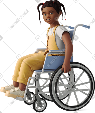 Girl in a wheelchair PNG, SVG