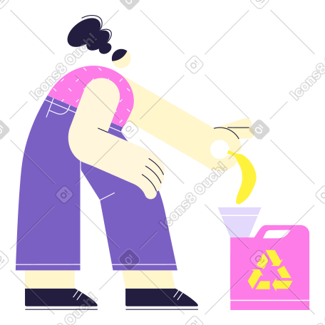 用香蕉皮生产生物燃料的妇女 PNG, SVG