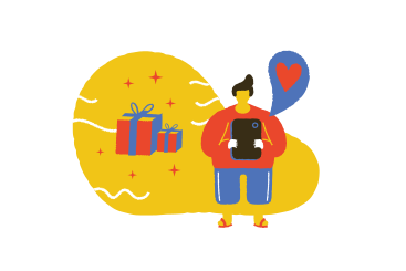 Sending the gift  PNG, SVG