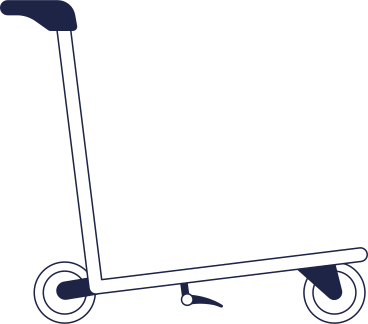 Flughafen-trolley PNG, SVG