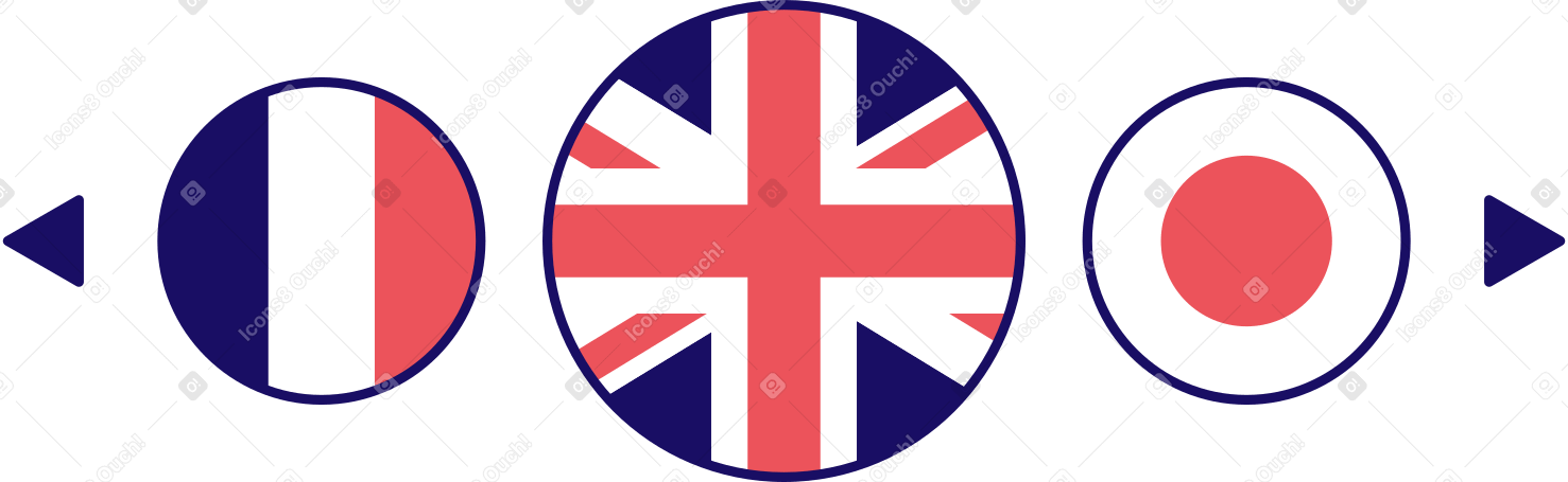 country flags in circles PNG、SVG