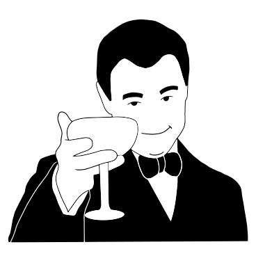 Gentiluomo in giacca e cravatta che alza il bicchiere PNG, SVG
