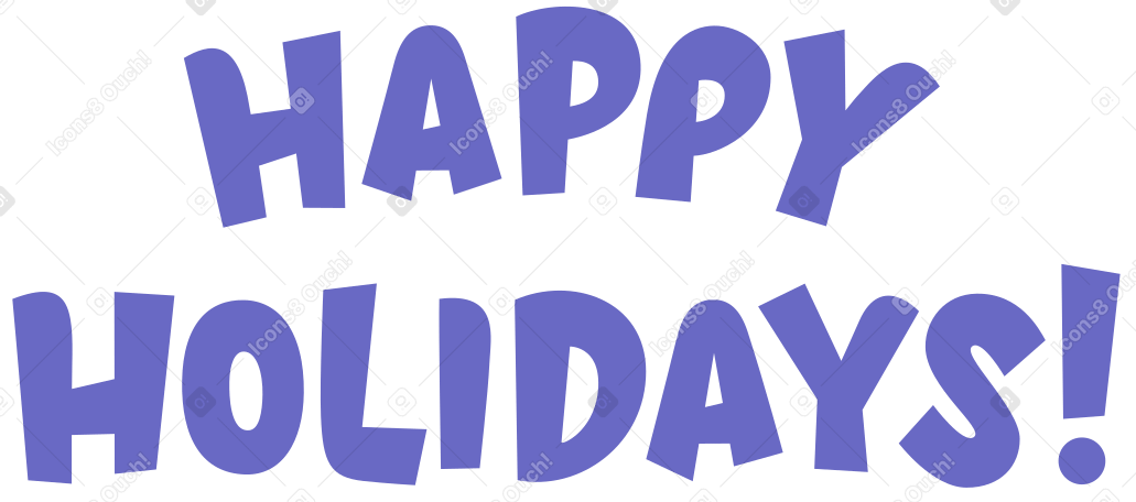 happy holidays в PNG, SVG