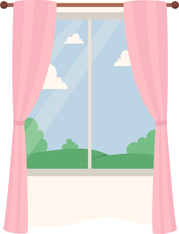 window with curtains PNG, SVG
