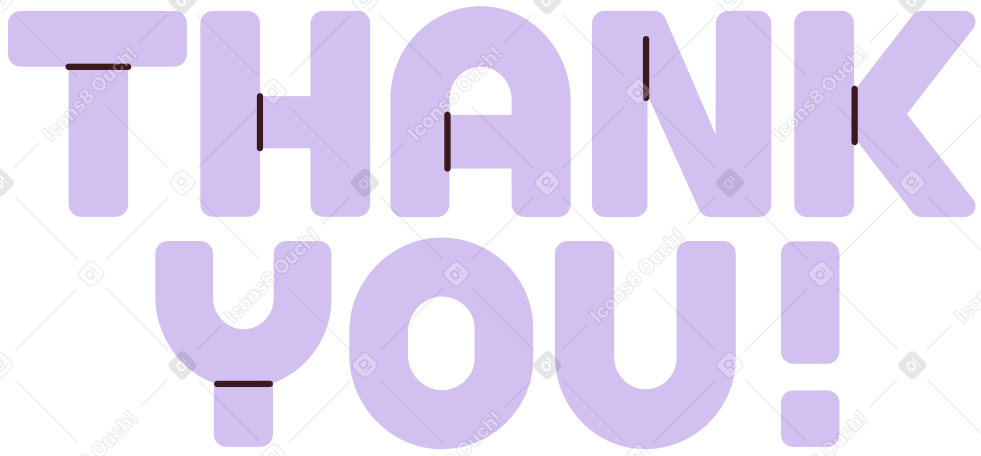 lettering thank you PNG, SVG