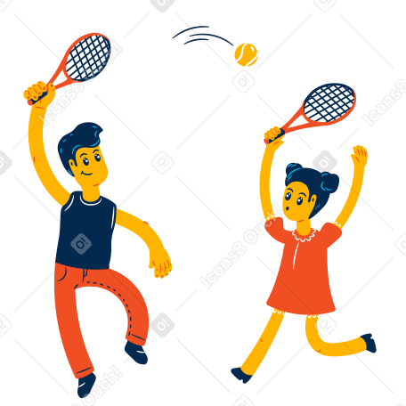Tennis Illustration in PNG, SVG