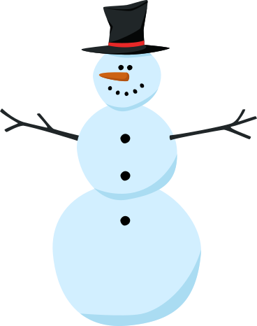 snowman wiht carrot PNG, SVG