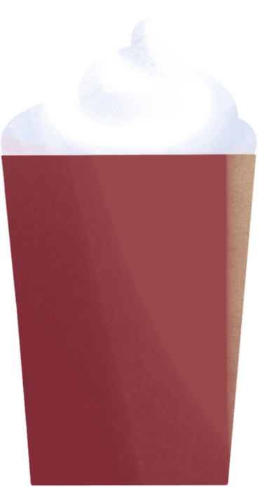 Eis in einer burgunderroten tasse PNG, SVG