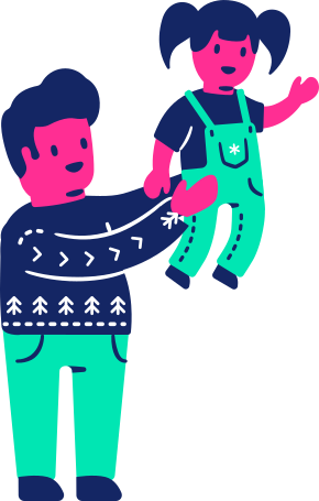 family winter Illustration in PNG, SVG