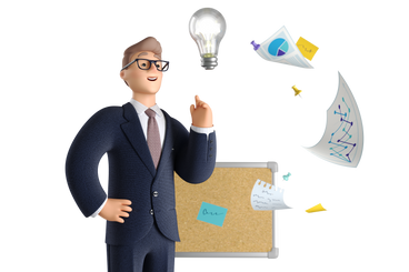 Businessman generated a new great idea PNG, SVG
