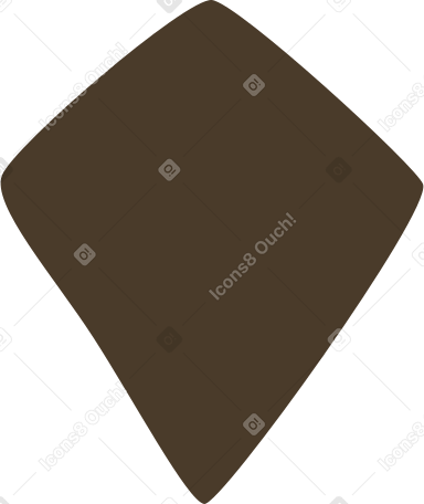 brown kite shape Illustration in PNG, SVG
