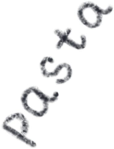 Pasta lettering PNG、SVG