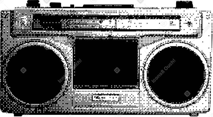 audio boombox PNG, SVG