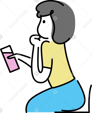woman with a glass PNG, SVG
