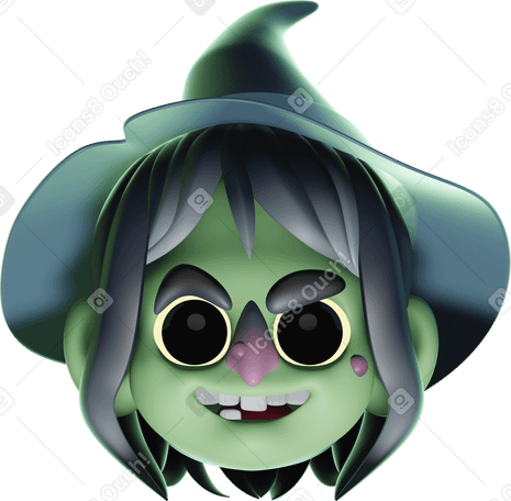 3D witch icon PNG, SVG
