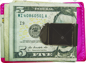 Wallet with money PNG, SVG