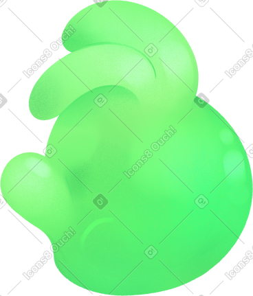 Green abstract spot PNG, SVG