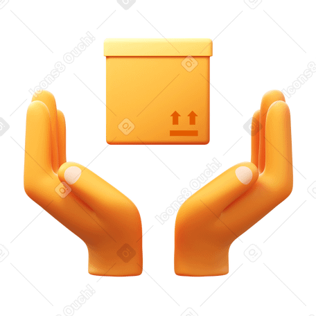 3D handle with care PNG, SVG