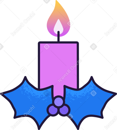 christmas candle PNG、SVG