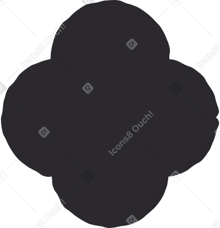quatrefoil black PNG, SVG