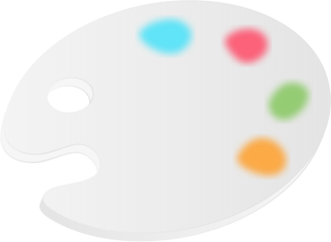 tavolozza con colori PNG, SVG