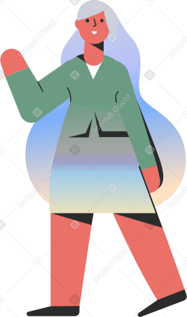 woman in a suit Illustration in PNG, SVG