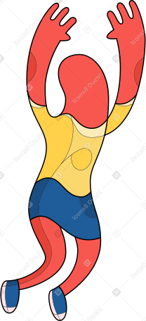 woman thin jumping Illustration in PNG, SVG