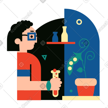 生物技术学家在管中持有血清 PNG, SVG