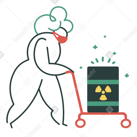 Radioactive waste Illustration in PNG, SVG