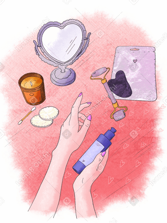 Self care and skincare at home PNG, SVG