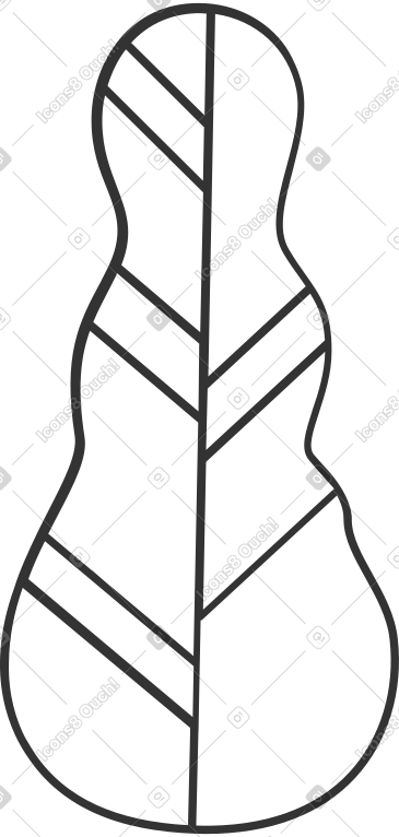 Vein black outline leaf PNG, SVG