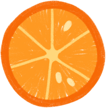 Orange half PNG, SVG