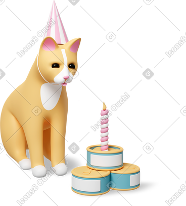 Cat birthday PNG, SVG