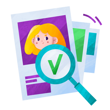 Magnifying glass is looking for new employees PNG, SVG
