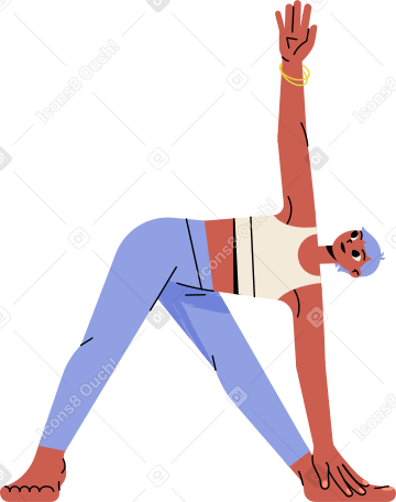 young woman doing yoga Illustration in PNG, SVG