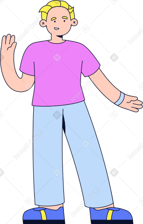 мужчина с поднятой рукой в PNG, SVG