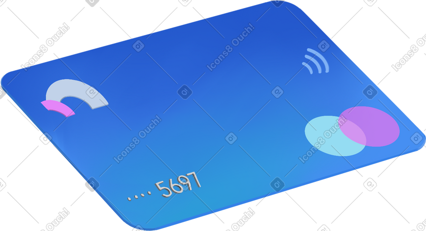 blue credit card PNG, SVG