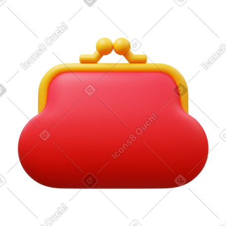 3D purse PNG, SVG