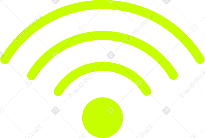 green wi-fi icon PNG, SVG