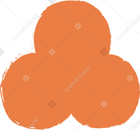 orange trefoil Illustration in PNG, SVG