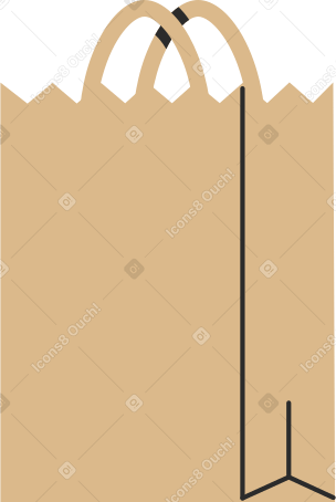 beige paper bag PNG, SVG