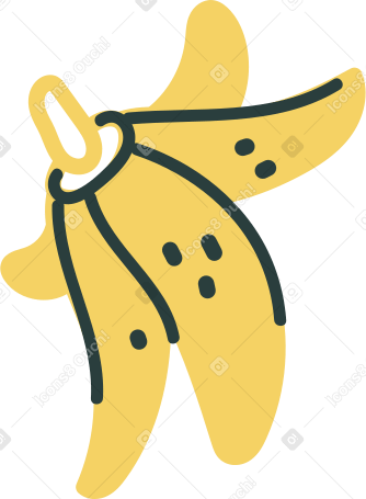 banana skin Illustration in PNG, SVG